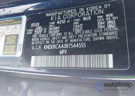 2024 Kia Seltos Ex from USA, damaged, VIN KNDERCAA0R7544555